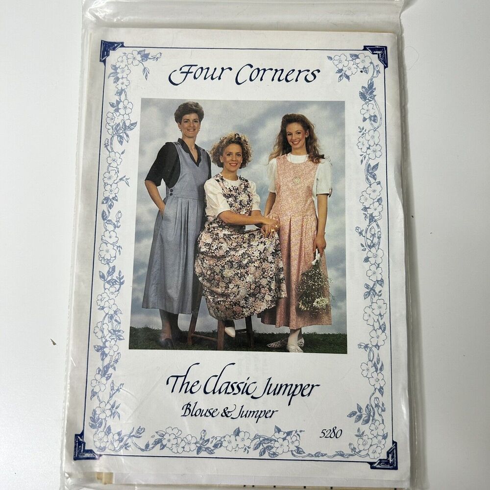 Four Corners The Classic Jumper Blouse Sewing Pattern 5280 Size 6-22 Vintage